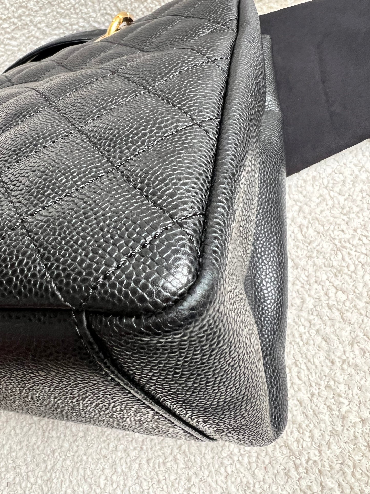 Chanel Black Caviar Grand Shopper Tote Gold Hardware (GST)