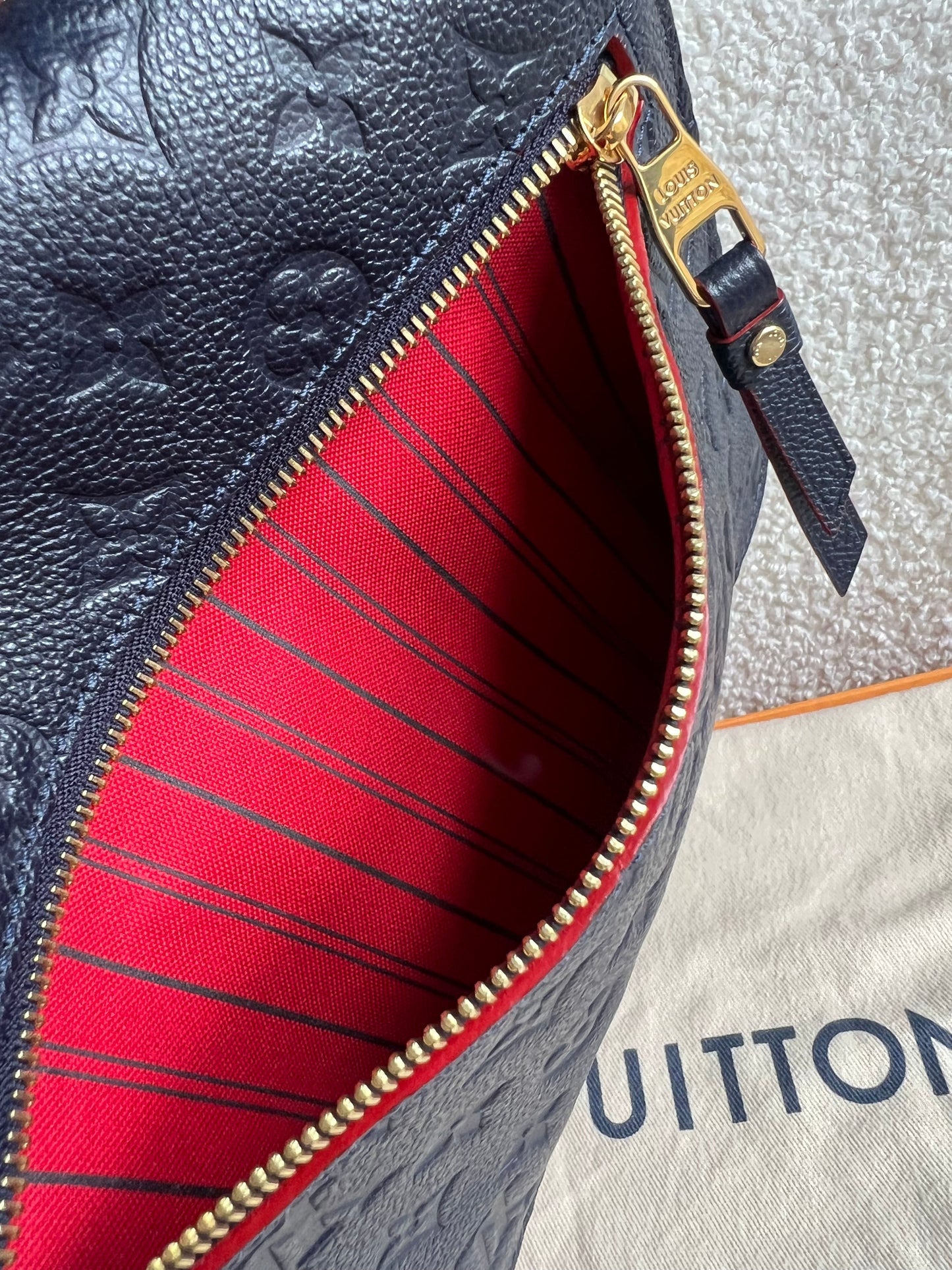 Louis Vuitton Pochette Metis Marine Rouge Empreinte (RRP £2,200)