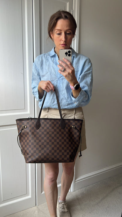 Louis Vuitton Neverfull MM Damier Ebene Cherry Interior (RRP £1,430)