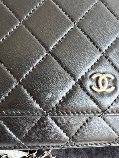 Chanel Wallet on Chain in Black Lambskin Silver Hardware (RRP £2,930)