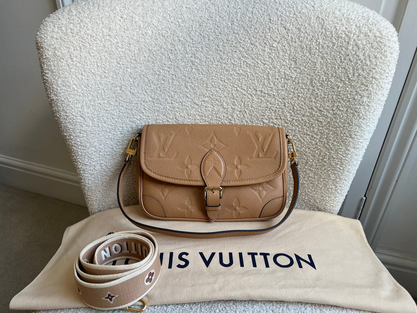 Louis Vuitton Diane Satchel Sand Empreinte (RRP £2,120)