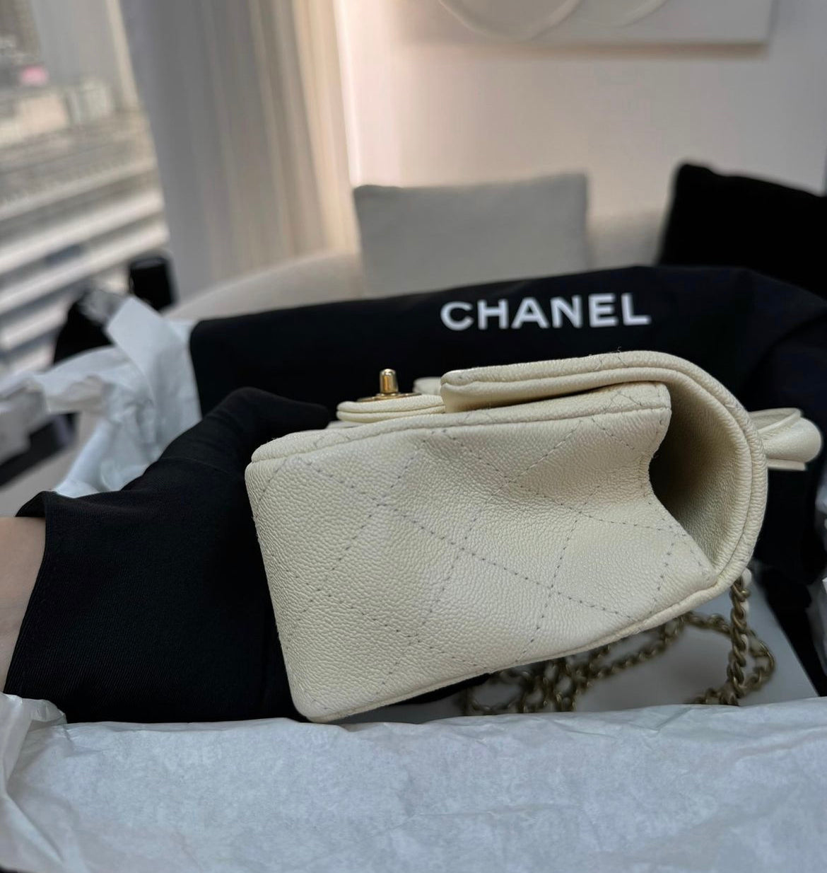 Chanel Luxury Caviar Gold Handbag