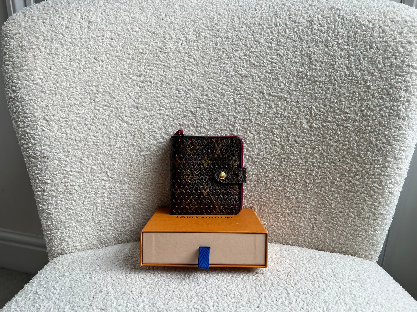 Louis Vuitton Perforated Monogram Fuchsia Compact Wallet