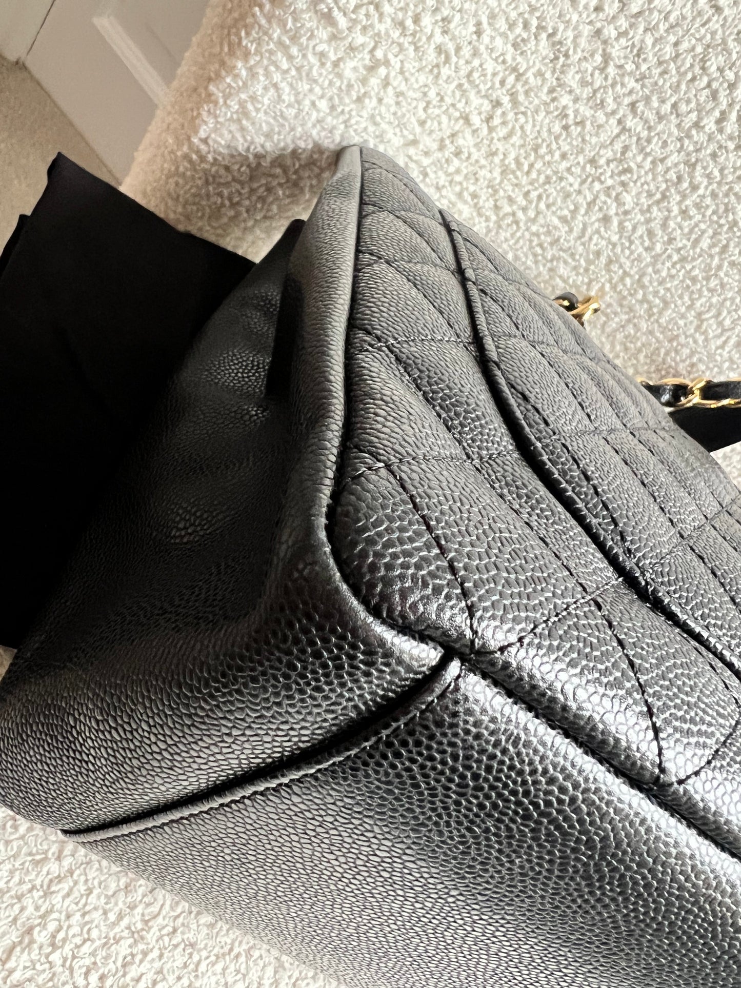Chanel Black Caviar Grand Shopper Tote Gold Hardware (GST)