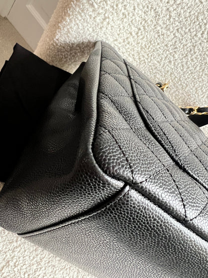 Chanel Black Caviar Grand Shopper Tote Gold Hardware (GST)