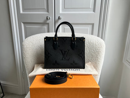 Louis Vuitton On the Go Black PM Empreinte (RRP £2,420)