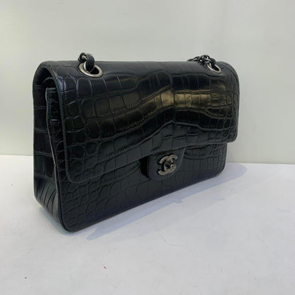 Chanel Black Alligator Medium Double Flap