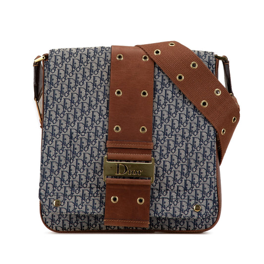 Dior Leather Canvas Crossbody Bag