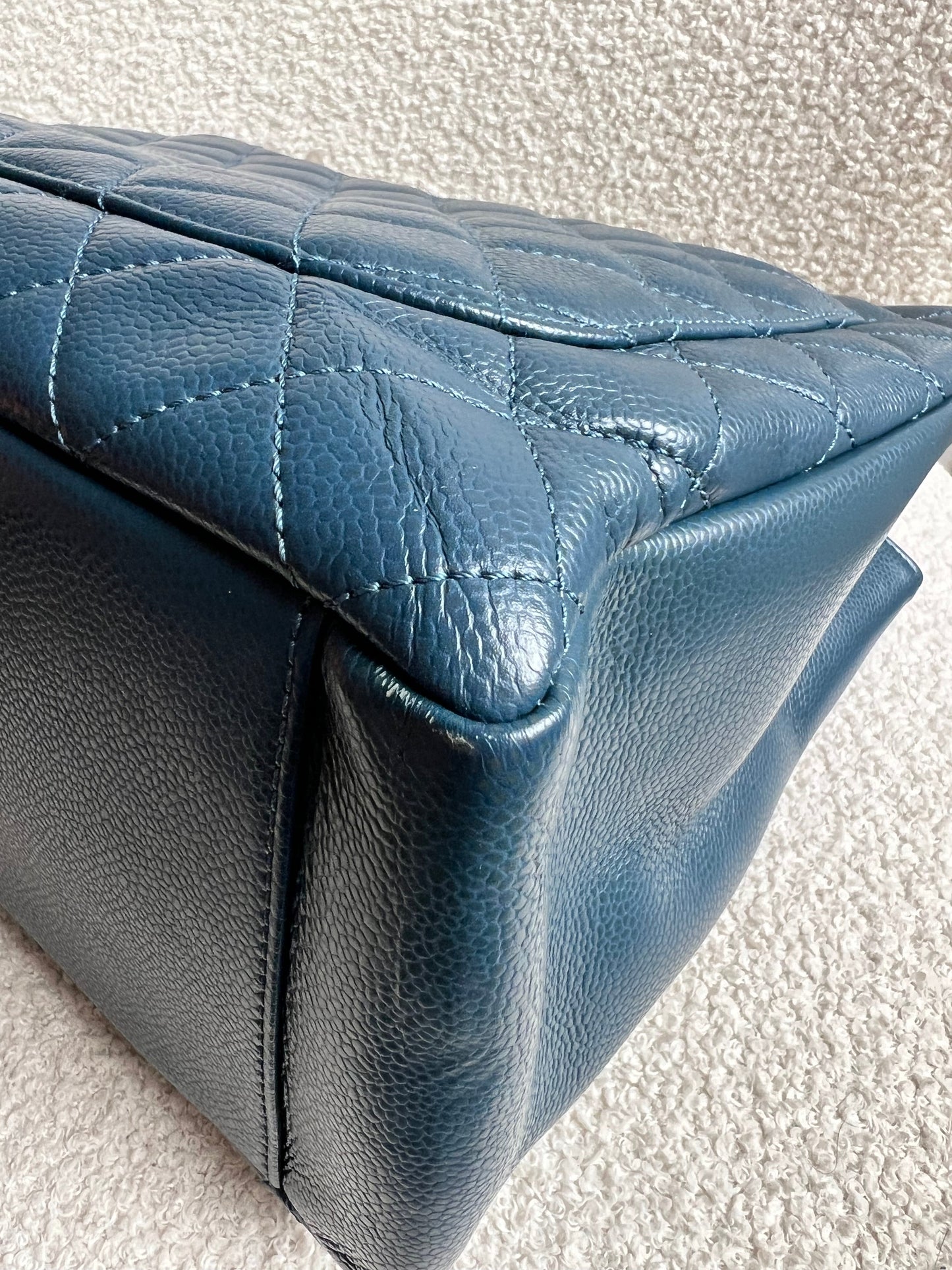 Chanel Dark Blue Blue Caviar Grand Shopper Tote (GST)