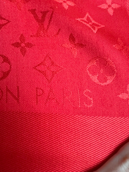 Louis Vuitton Red Monogram Shawl (RRP £475)