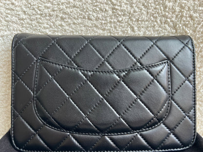 Chanel Wallet on Chain in Black Lambskin Silver Hardware (RRP £2,930)