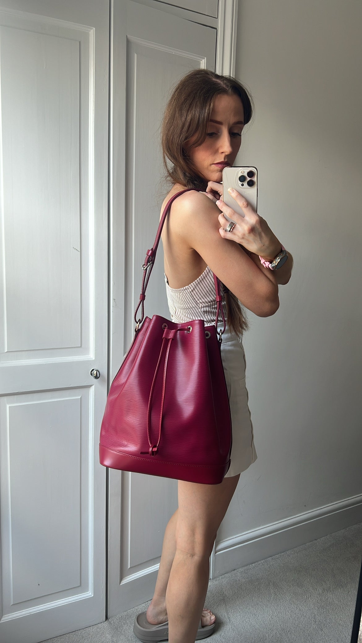 Louis Vuitton Fuchsia Epi Noe GM Bucket Bag