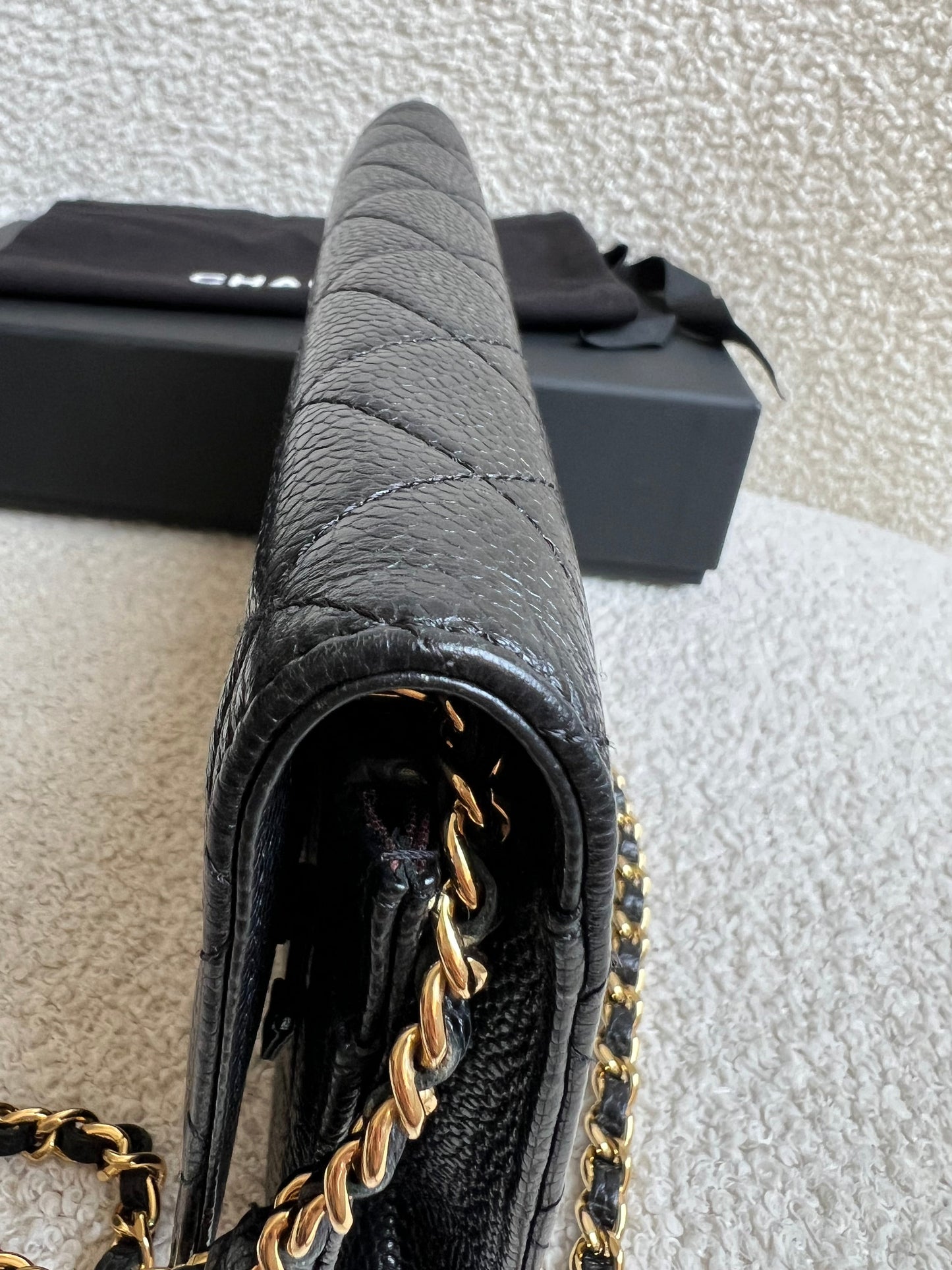 Chanel Black Caviar Wallet on Chain (RRP £2,930)