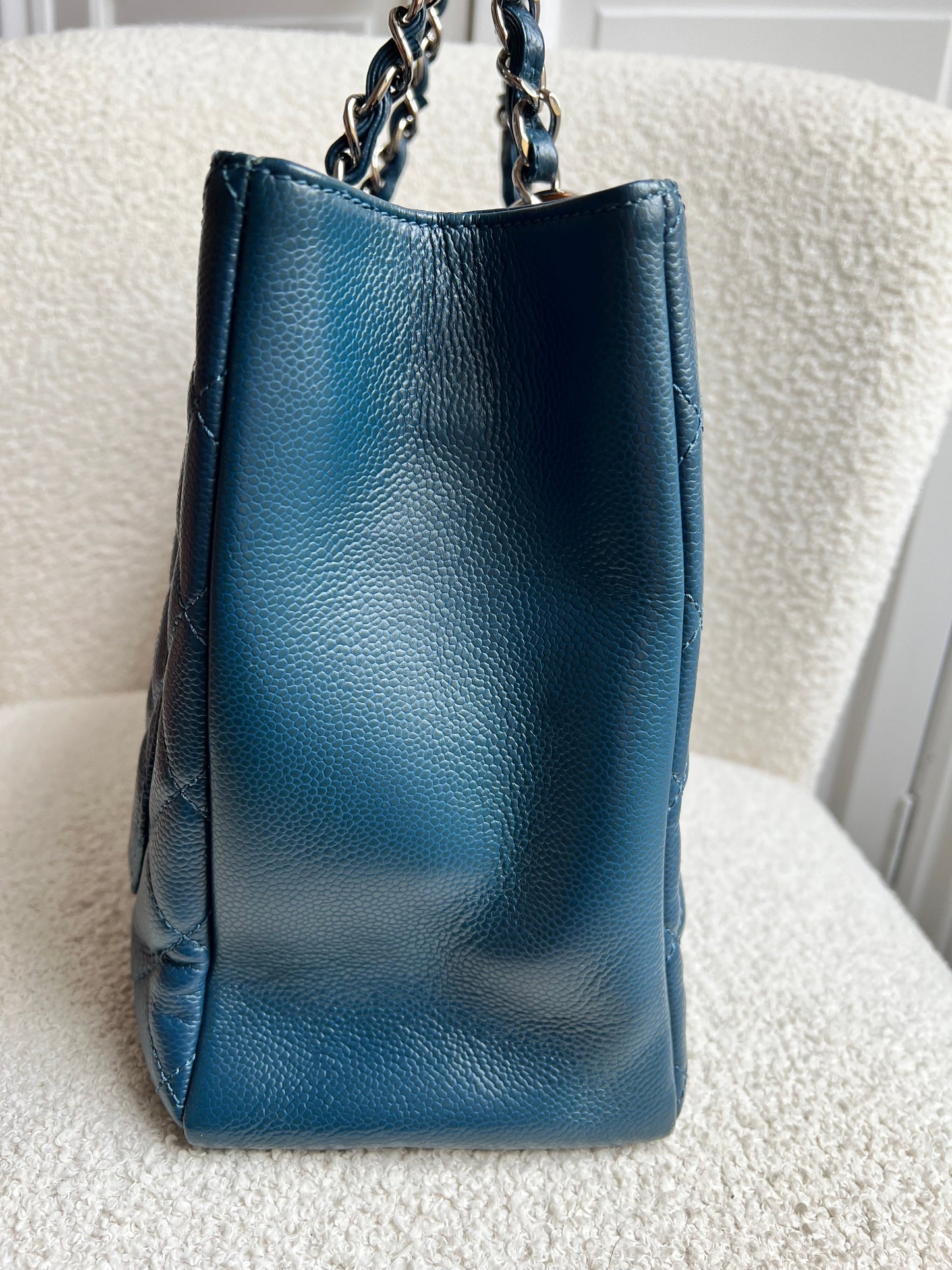 Chanel Dark Blue Blue Caviar Grand Shopper Tote (GST)