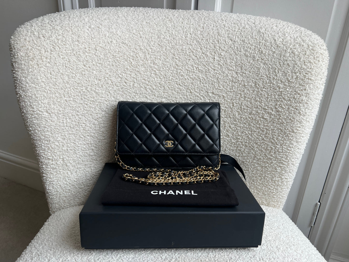 Chanel Wallet on Chain in Black Lambskin Gold Hardware (RRP £2,930)