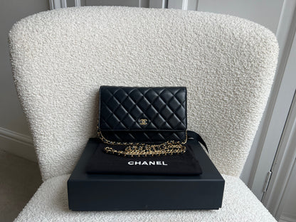 Chanel Wallet on Chain in Black Lambskin Gold Hardware (RRP £2,930)