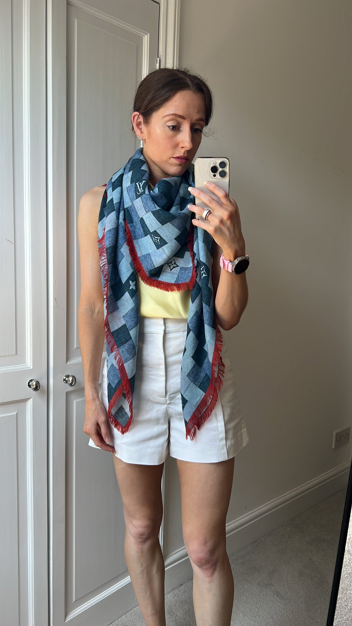 Louis Vuitton Monogram Denim Check Shawl (RRP £550)
