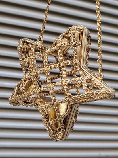 Chanel Luxury Leather Gold Handbag Style 6