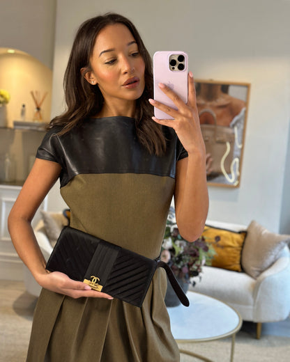 Chanel Black Gold Luxury Clutch Style