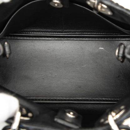 Blue Dior Small Tweed Patch Diorissimo Tote Satchel