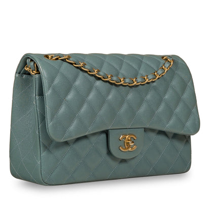 Chanel Classic Flap Caviar Gold Shoulder Bag Style 14