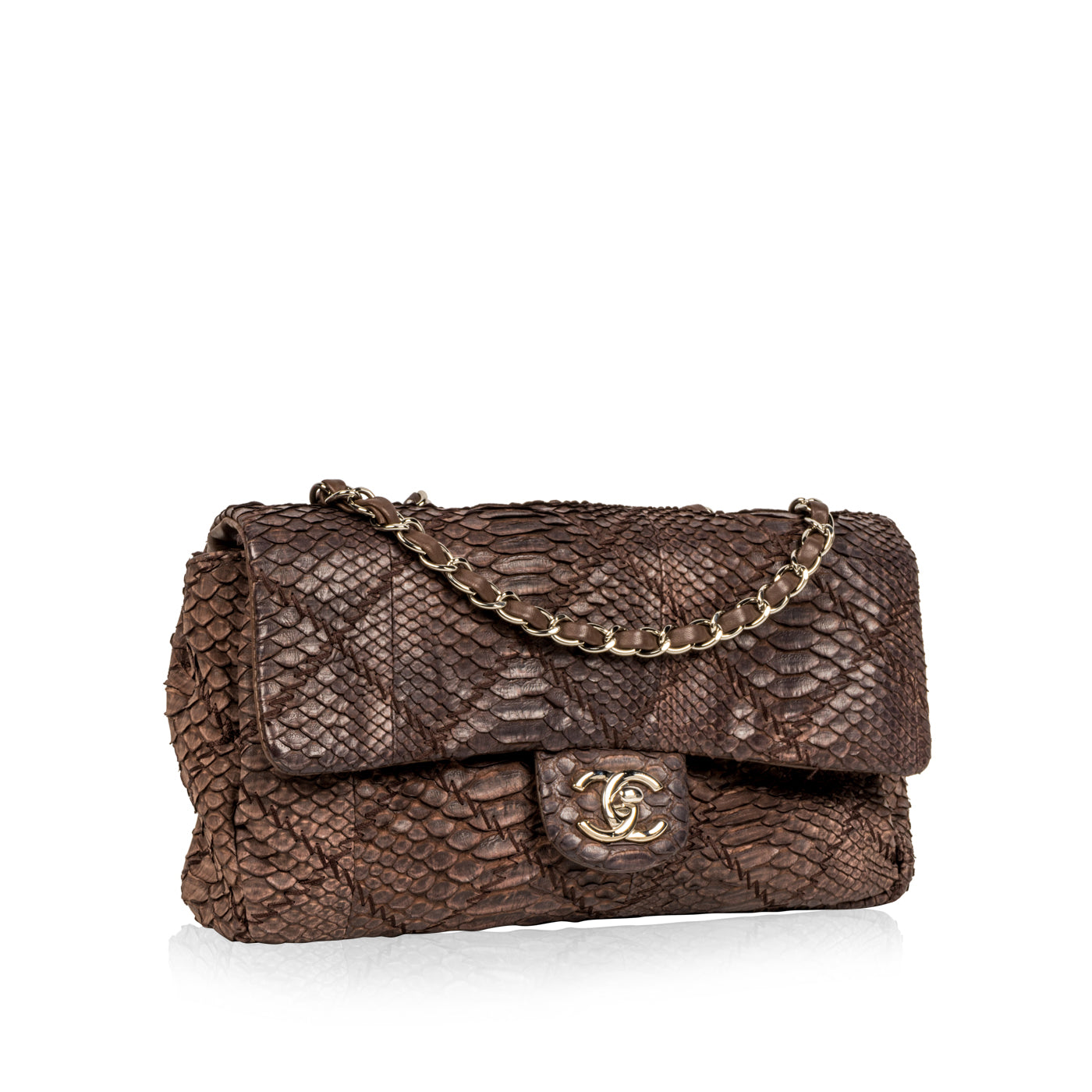 Chanel Classic Flap Leather Brown Shoulder Bag Style 2