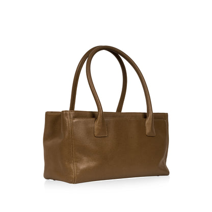 Chanel Timeless Leather Brown Tote Bag Leather