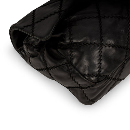 Chanel Calfskin Black Shoulder Bag Calfskin