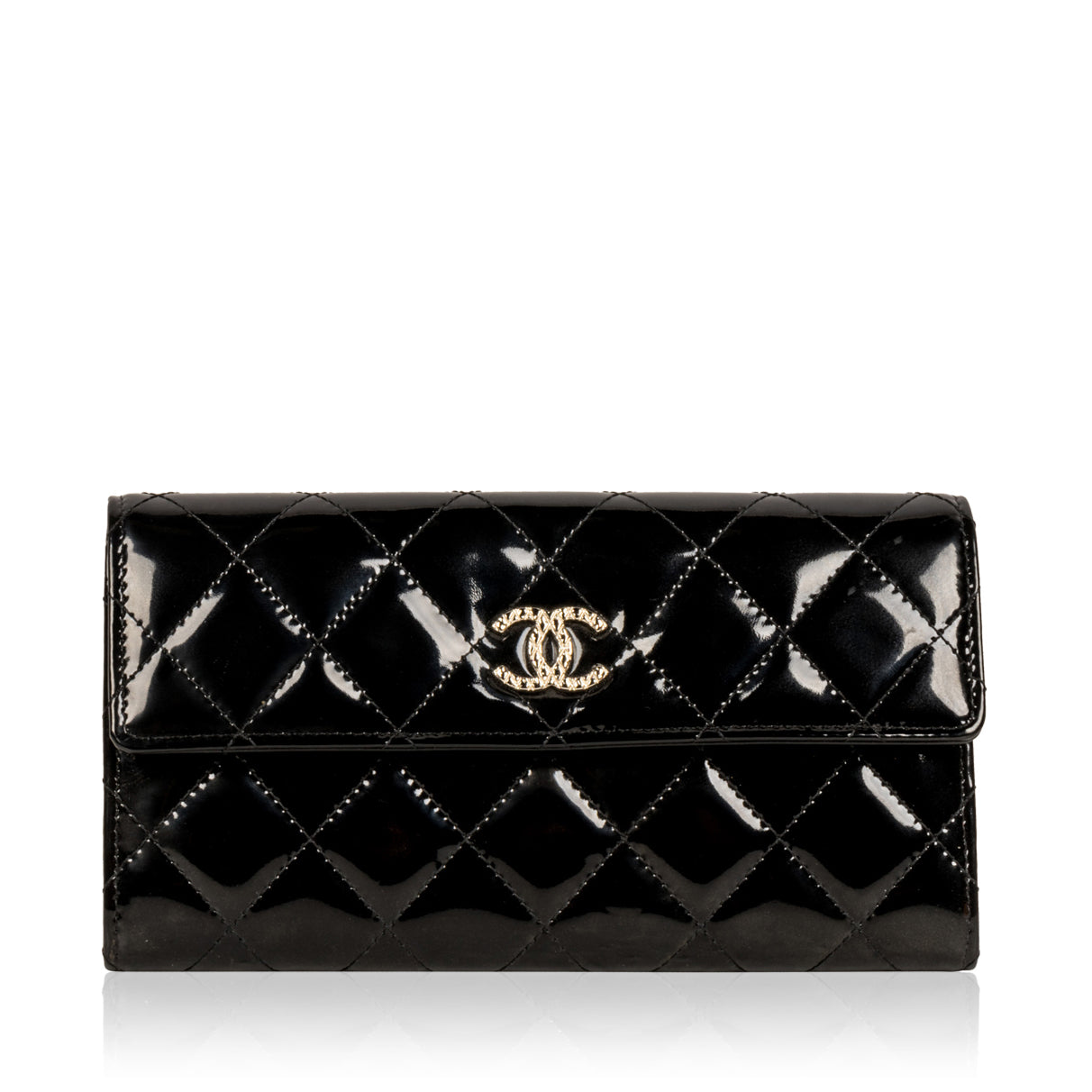 Chanel Timeless Patent Leather Black Handbag