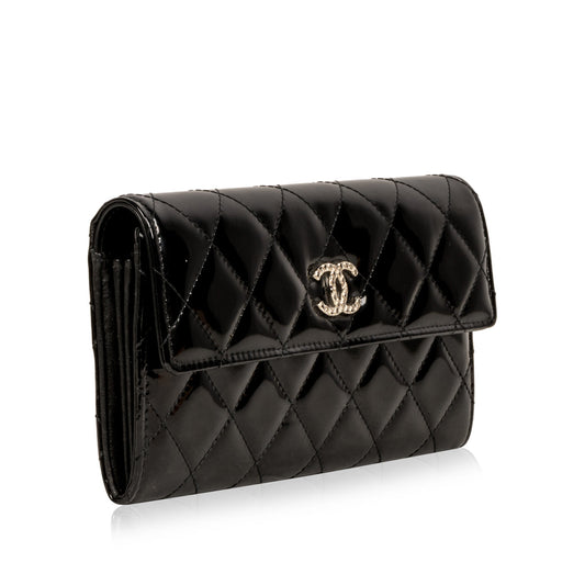 Chanel Timeless Patent Leather Black Handbag