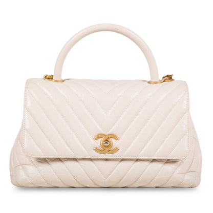 Chanel Coco Handle Calfskin Gold Shoulder Bag
