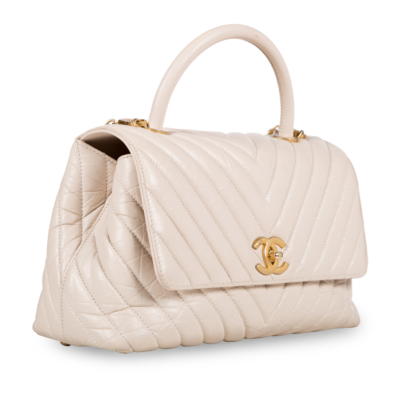 Chanel Coco Handle Calfskin Gold Shoulder Bag