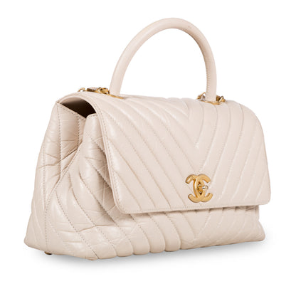Chanel Coco Handle Calfskin Gold Shoulder Bag