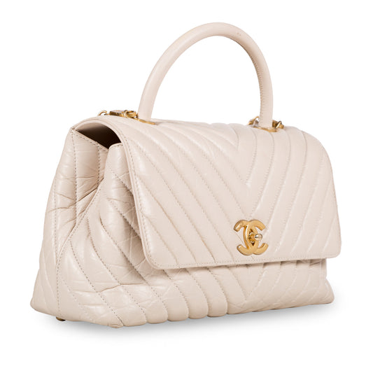 Chanel Coco Handle Calfskin Gold Shoulder Bag