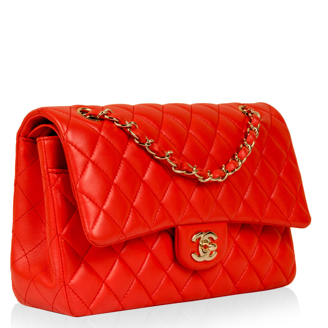 Chanel Classic Flap Lambskin Black Shoulder Bag Style 141