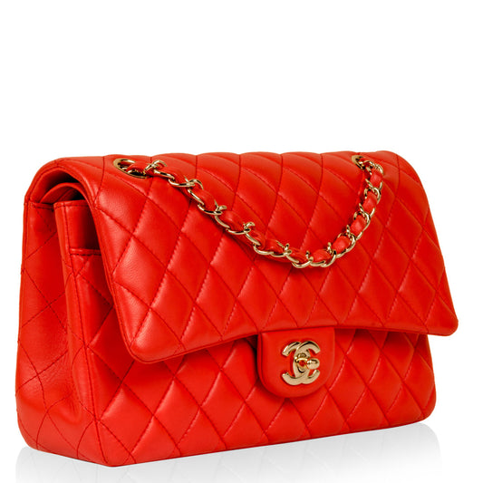 Chanel Classic Flap Lambskin Black Shoulder Bag Style 141