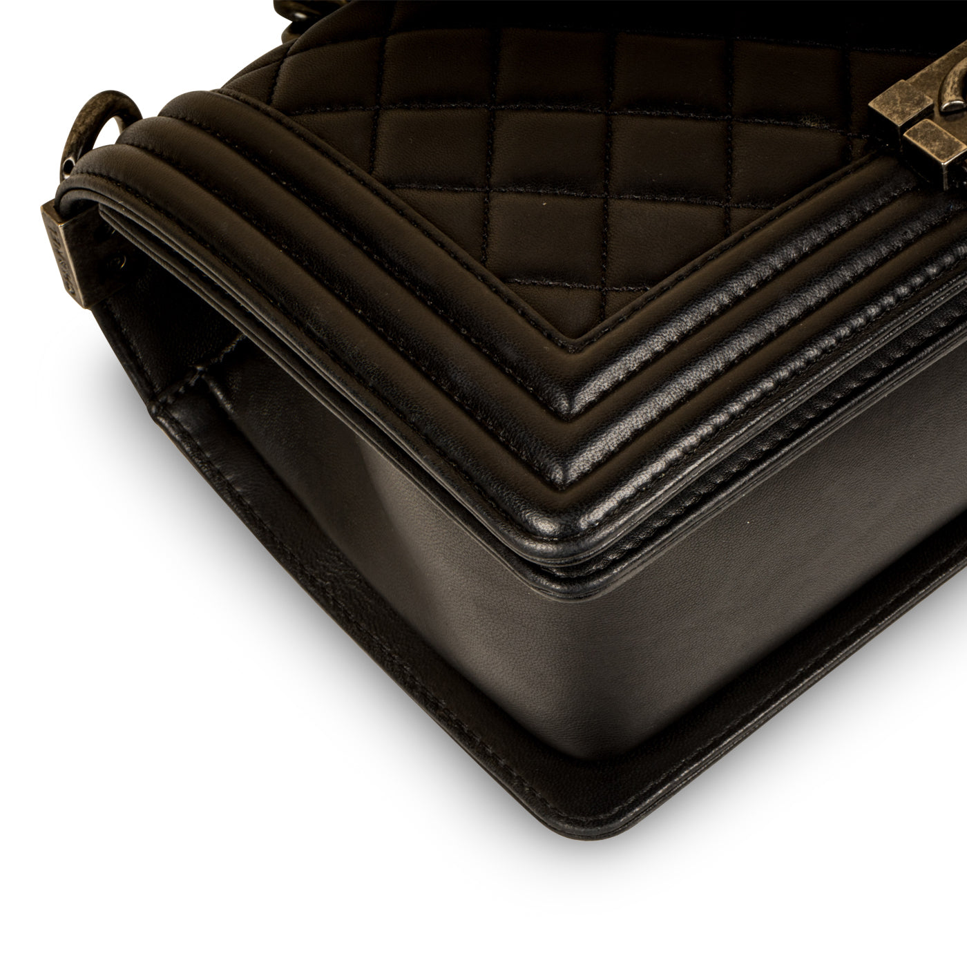 Chanel Boy Bag Lambskin Black Shoulder Bag Style 13