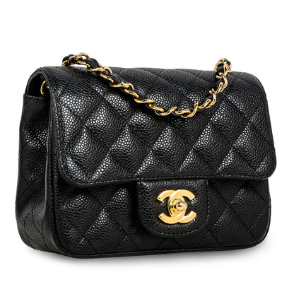 Chanel Classic Flap Caviar Black Shoulder Bag Style 109