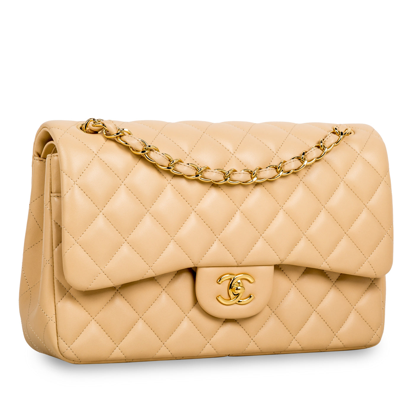 Chanel Classic Flap Lambskin Gold Shoulder Bag Style 16