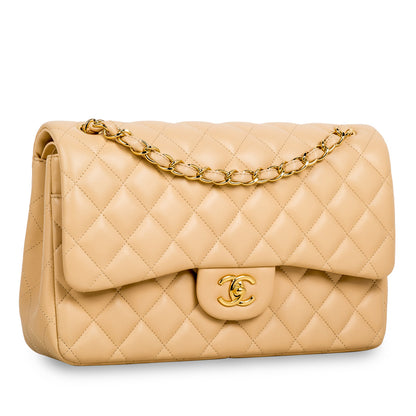 Chanel Classic Flap Lambskin Gold Shoulder Bag Style 16