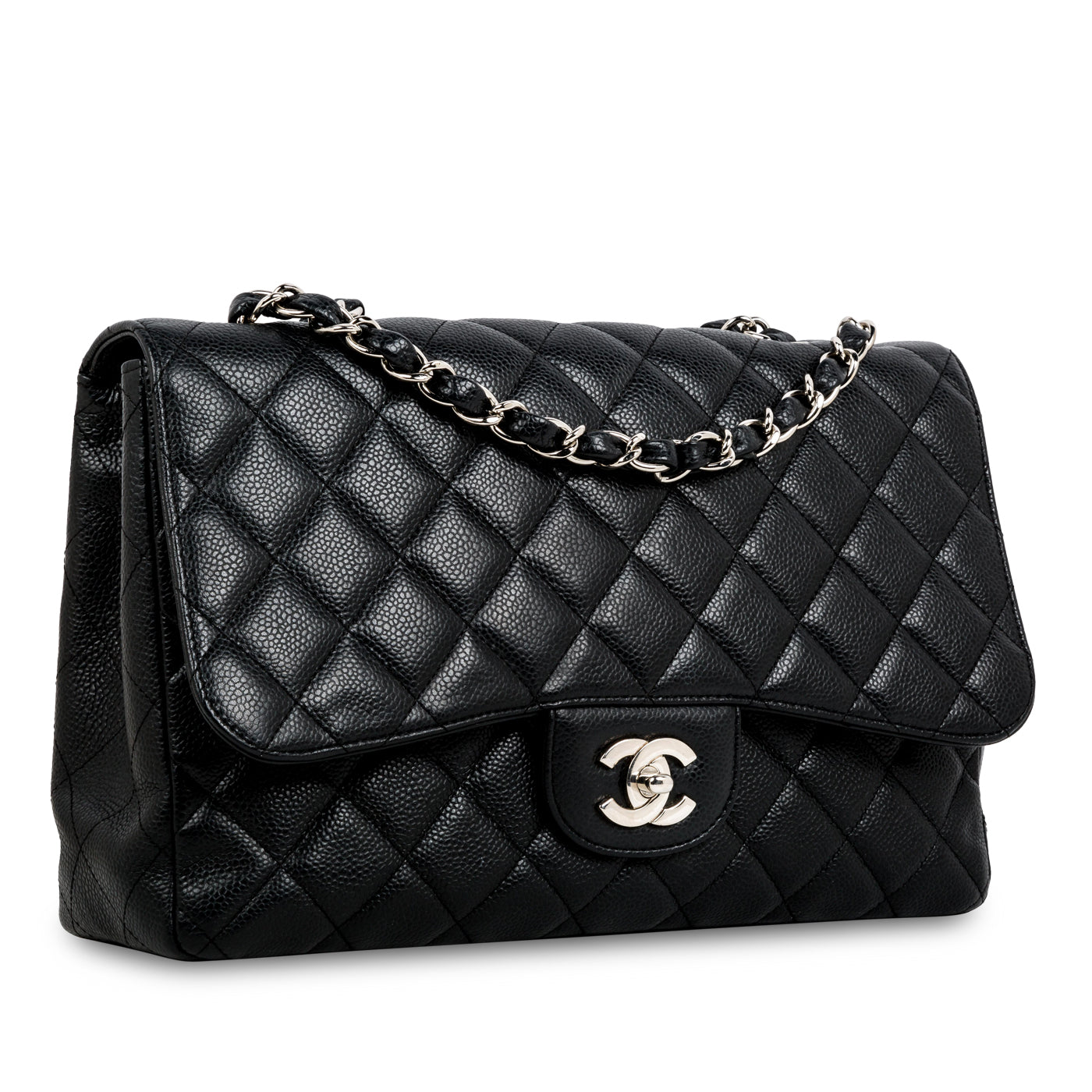 Chanel Classic Flap Caviar Black Shoulder Bag Style 49