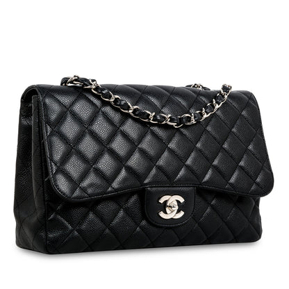 Chanel Classic Flap Caviar Black Shoulder Bag Style 49