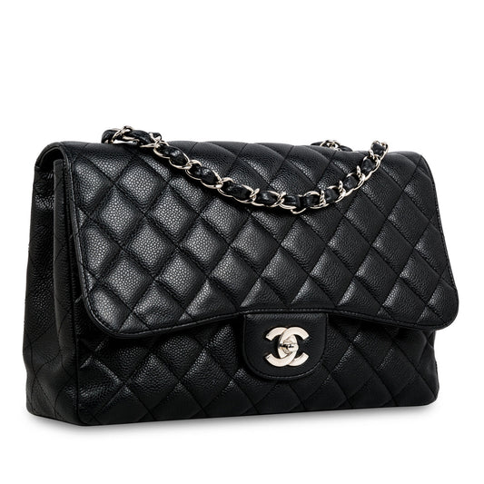 Chanel Classic Flap Caviar Black Shoulder Bag Style 49