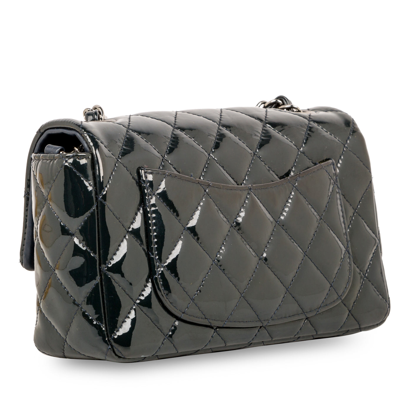 Chanel Classic Flap Patent Leather Black Shoulder Bag Style 8