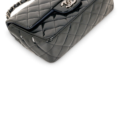 Chanel Classic Flap Patent Leather Black Shoulder Bag Style 8