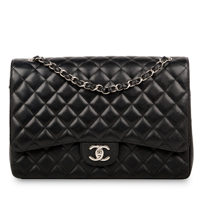 Chanel Classic Flap Caviar Black Shoulder Bag Style 47