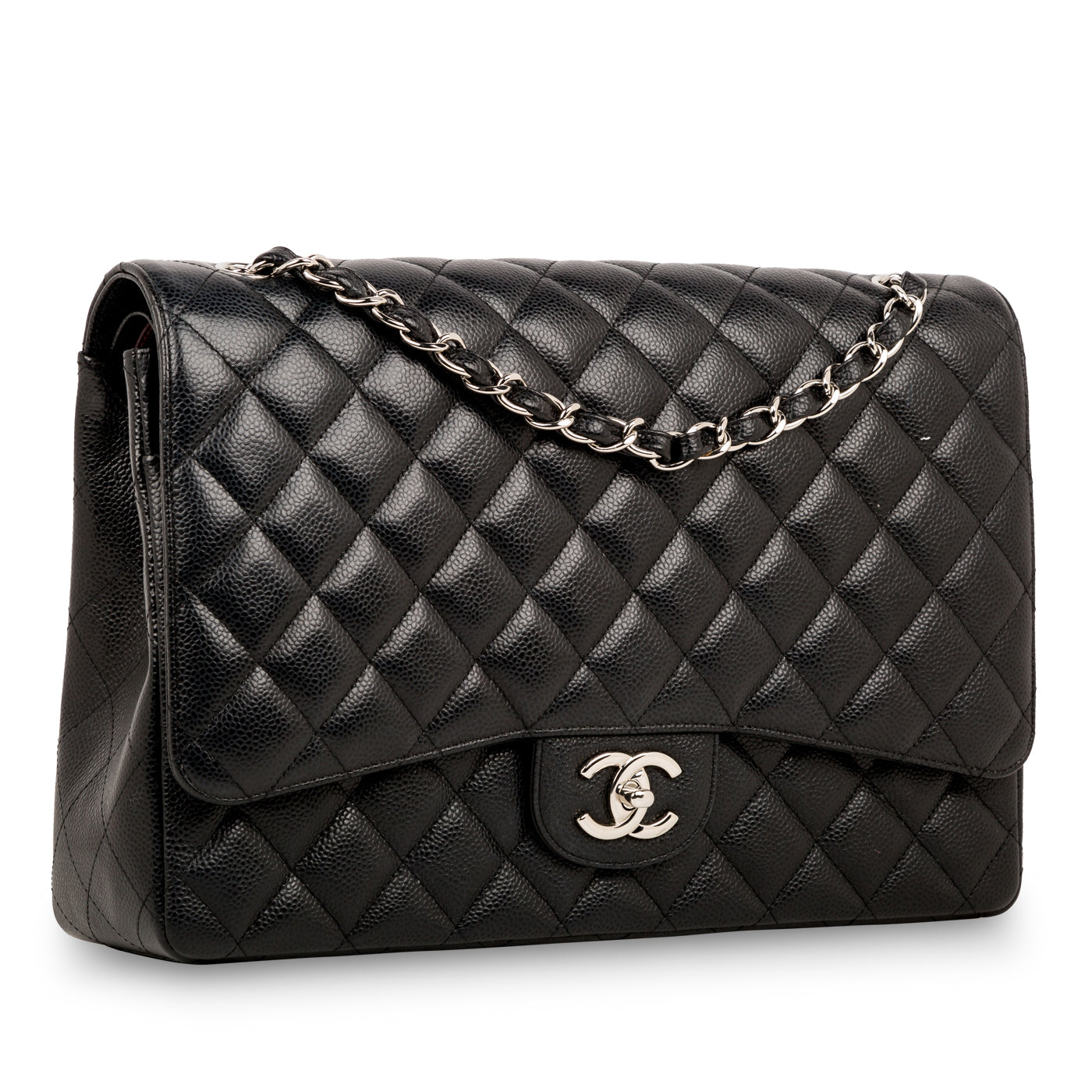 Chanel Classic Flap Caviar Black Shoulder Bag Style 47
