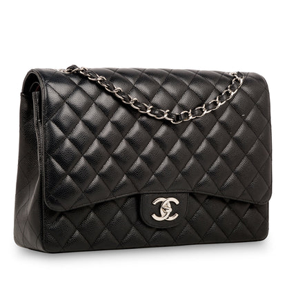 Chanel Classic Flap Caviar Black Shoulder Bag Style 47