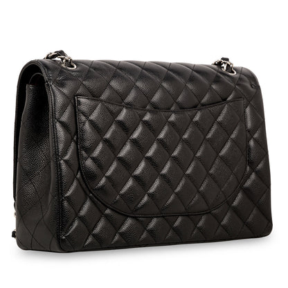Chanel Classic Flap Caviar Black Shoulder Bag Style 47