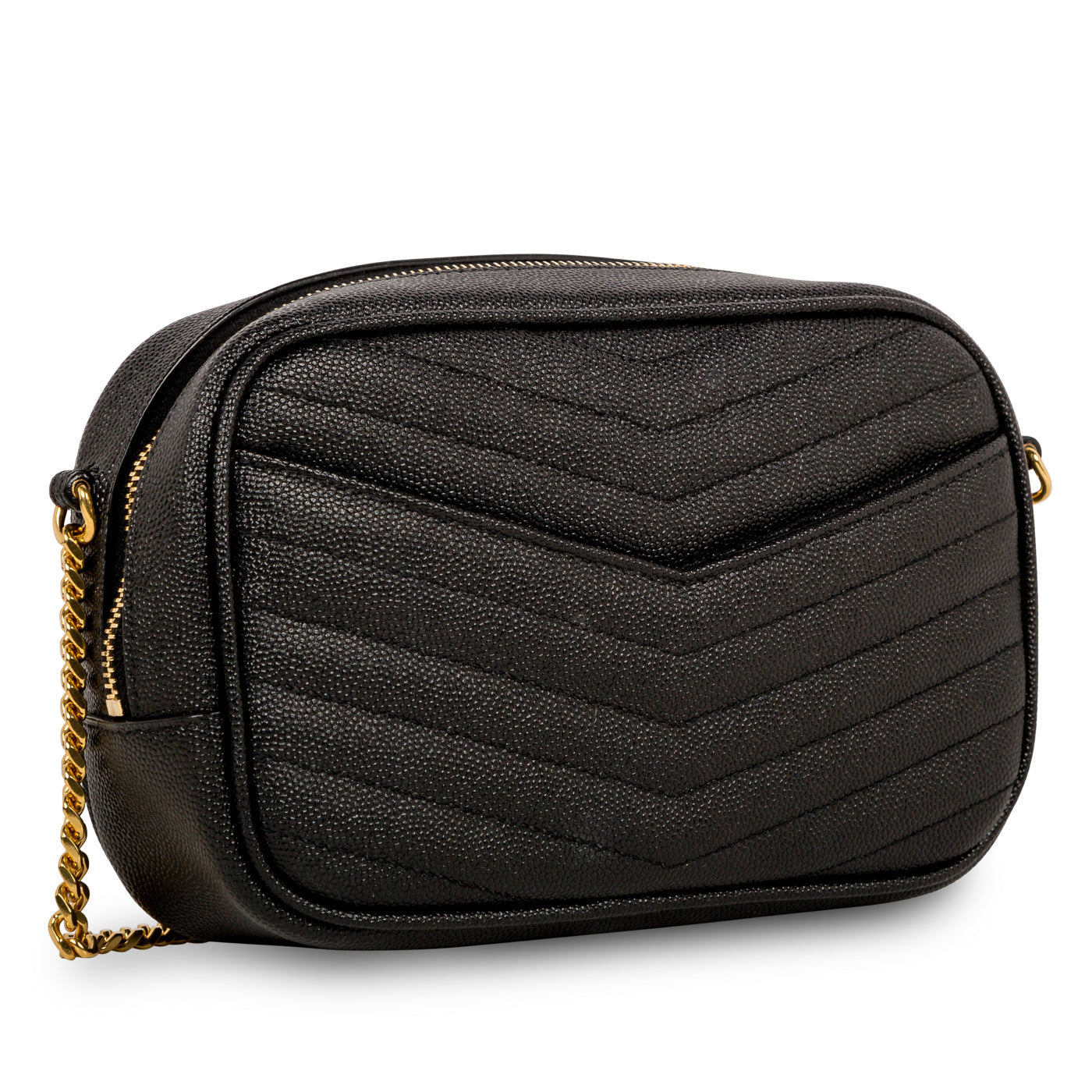 Saint Laurent Lou Leather Black Crossbody Style 38